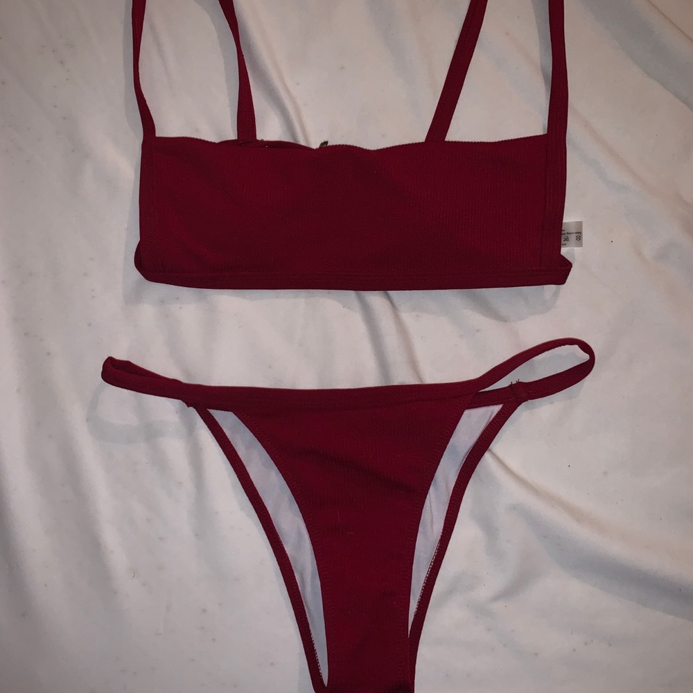 SHEIN knit bikini set
